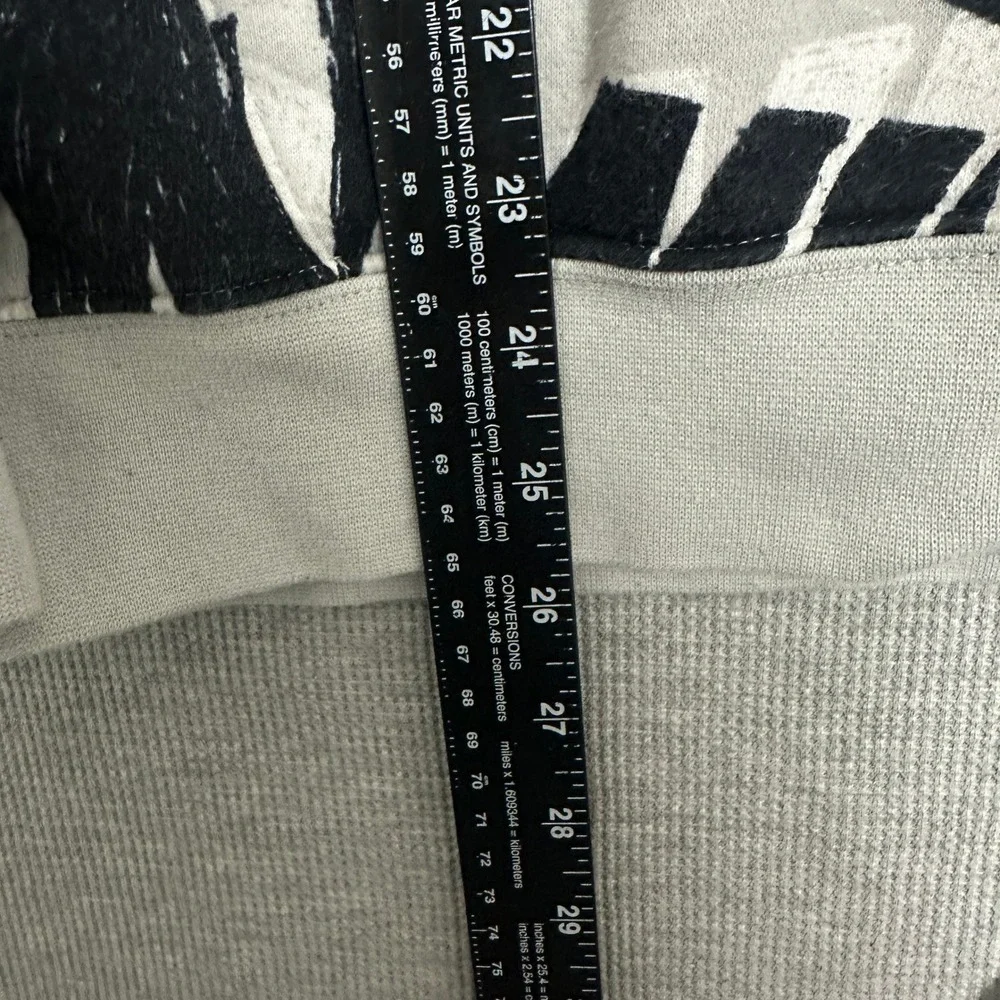 Nike‎ Sportswear Swoosh All Over Print Fleece Pullover Hoodie White Black Medium